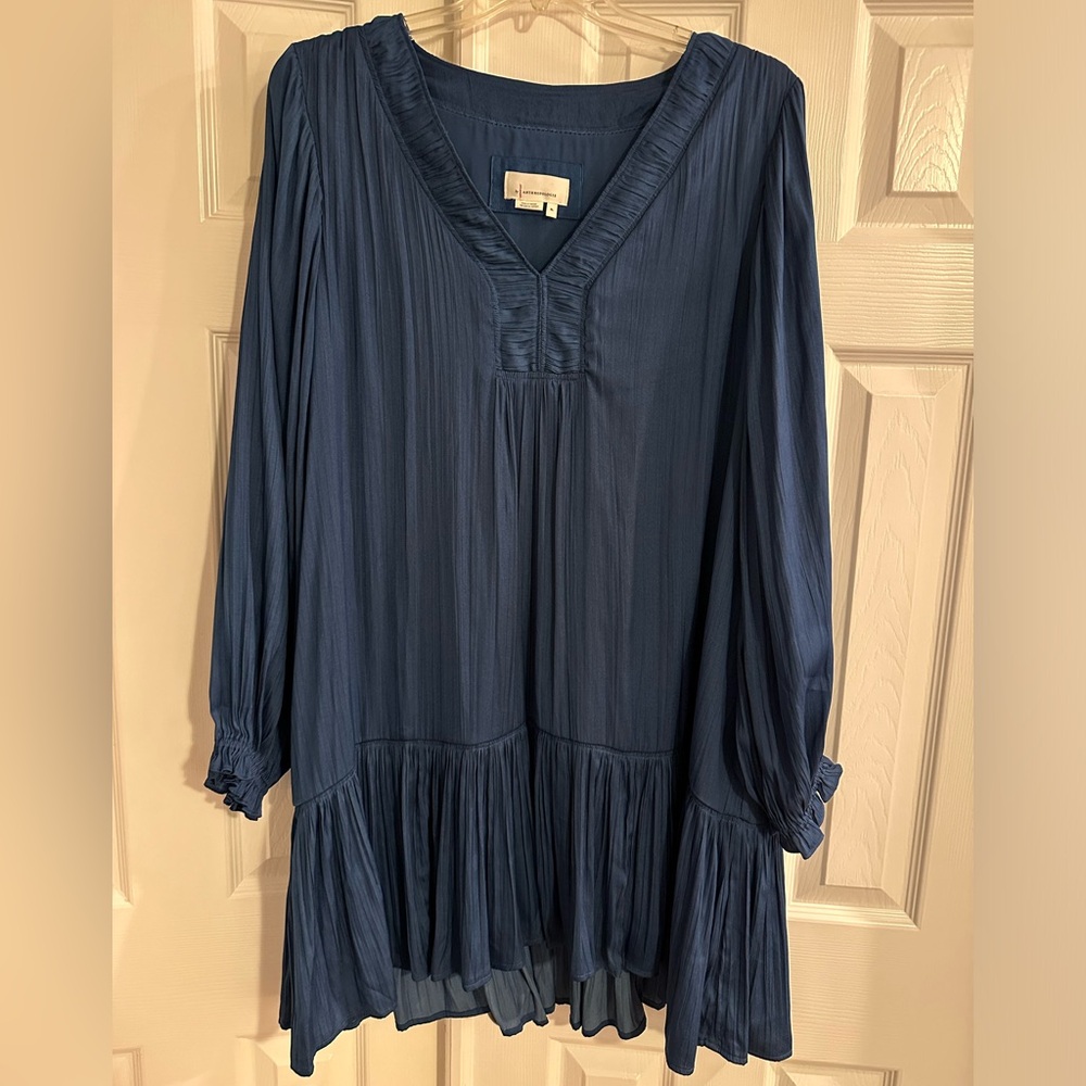 Anthropologie Blue Midi Dress